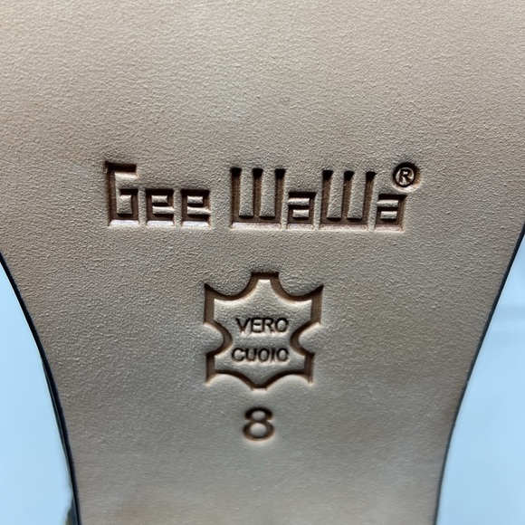 NWT Gee WaWa Women's Black and Purple Cutout Detail Heeled Sandals SZ 8 - Picture 7 of 10